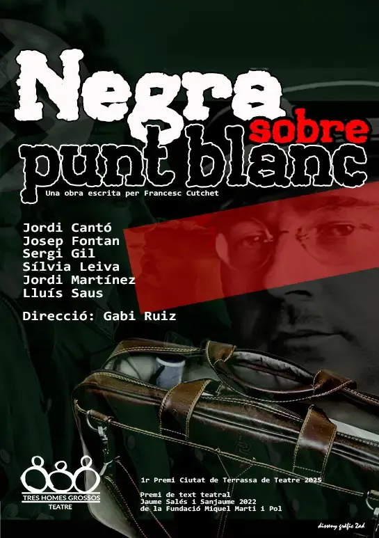 Tres Homes Grossos. Negra sobre punt blanc